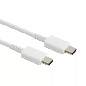   Samsung Type-C - Type-C gyorstöltő adatkábel, gyári, fehér, 5A, 1M, EP-DN970BWE (CSOMAGOLÁS NÉLKÜLI)