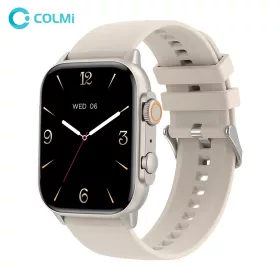   Colmi C81 okosóra szilikon szíjjal, 2" AMOLED kijelző, 100+ sport mód, IP68 vízállóság, arany