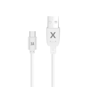 Type-C gyorstöltő adatkábel, 3A, 0.5M, fekete, Maxlife 