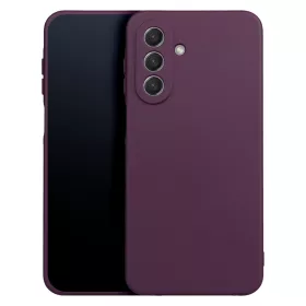   Samsung Galaxy A57 szilikon tok, hátlap tok, velúr belső, sötét bordó, matt, SM-A576, Silicone Case
