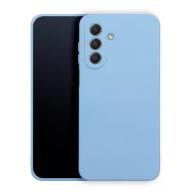   Samsung Galaxy A37 / A36 / A56 szilikon tok, hátlap tok, velúr belső, égkék, matt, SM-A376, SM-A366, SM-A566, Silicone Case