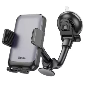   Szélvédőre / műszerfalra helyezhető autós tartó, 360° fordítható, 4.7"-7", fekete, Hoco H27