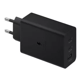   Samsung hálózati gyors töltőfej, 2xType-C / 1xUSB, 65W, fekete, EP-T6530NBEGEU (csomagolás nélküli)