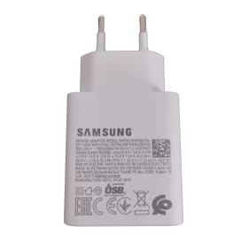   Samsung hálózati gyors töltőfej, gyári, Type-C csatlakozóval, fehér, 45W, EP-T4510EWE (CSOMAGOLÁS NÉLKÜLI)